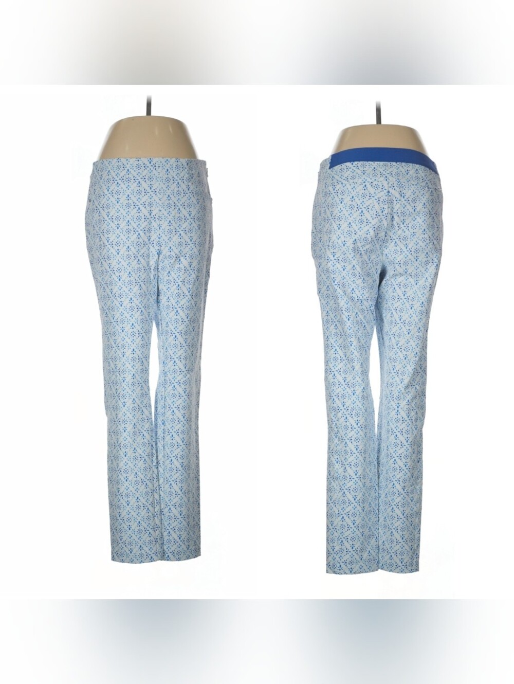 $188 RLX RALPH LAUREN Women’s 8 PETITE Stretch Golf Pants Blue Porcelain Azulejo
